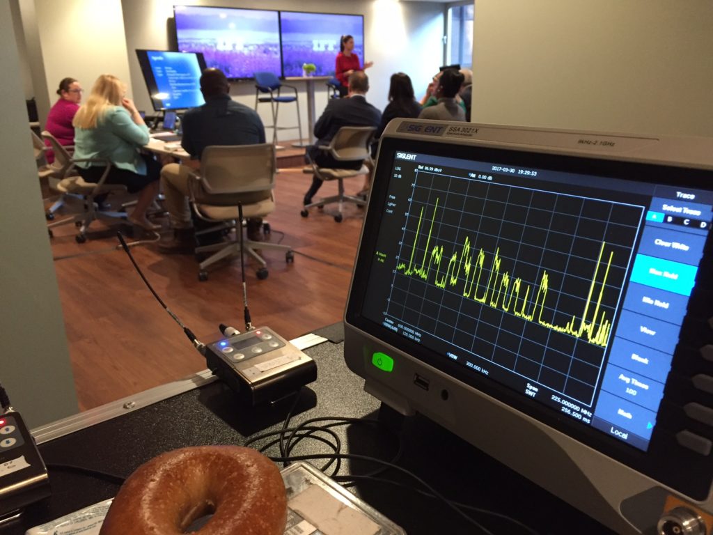 Photo Gallery - RF Spectrum Analyzer on town hall Webcast in NYC