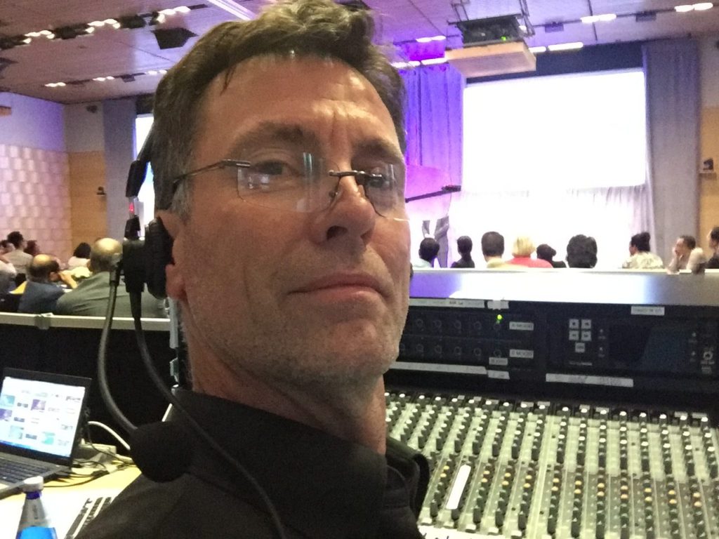 Photo Gallery - Larry as Sound Engineer for corporate town hall meeting & webcast