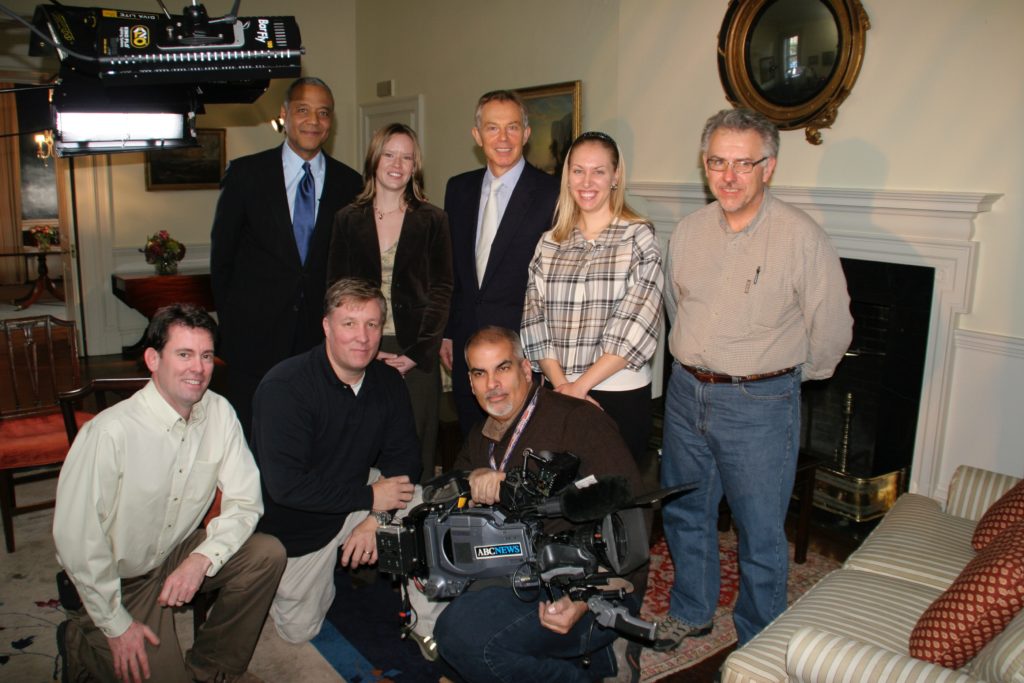 Photo Gallery - ABC News World News crew for interview with Tony Blair