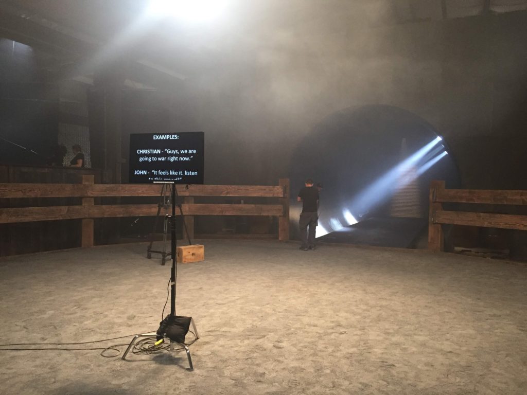 Teleprompter on set of television show recorded in Bethlehem, PA