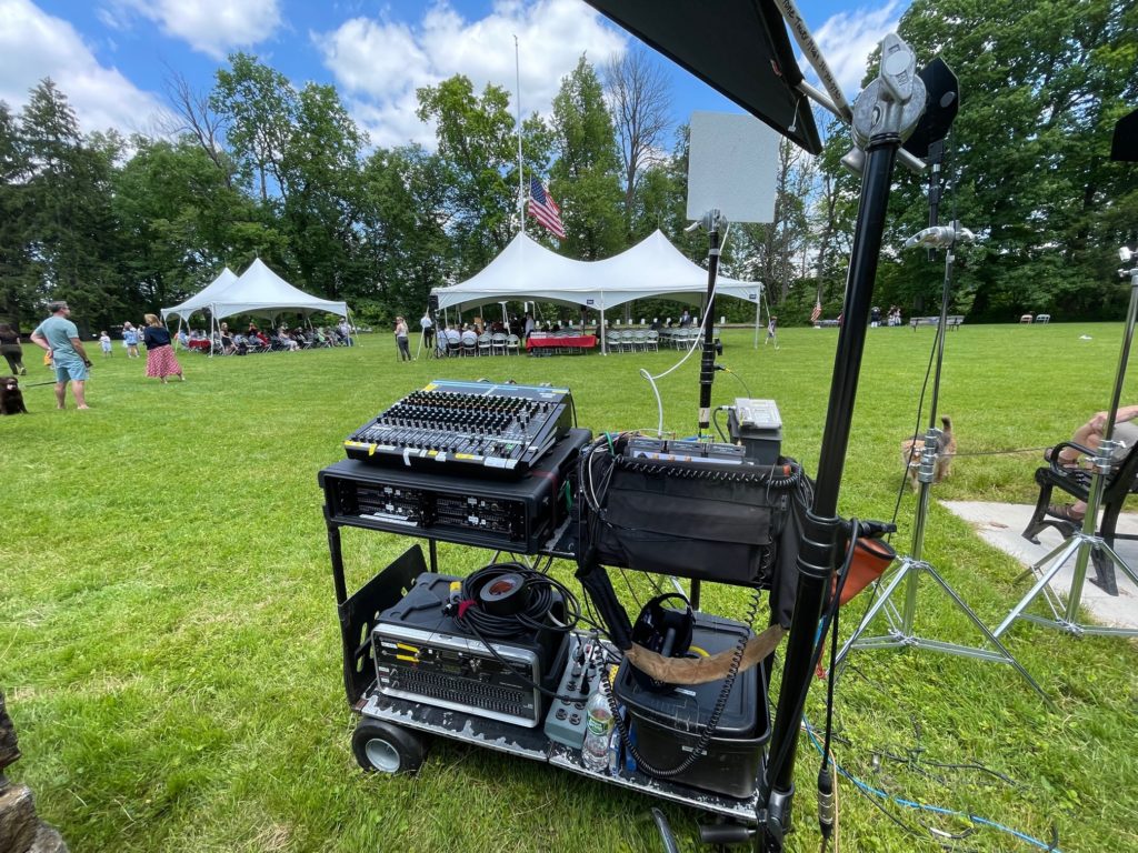 Public address sound system for outdoor event in Pennsylvania