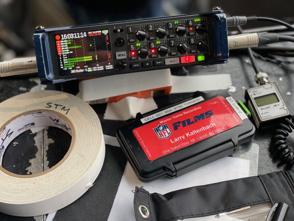 Multitrack backup recorder for NFL Films at a Philadelphia Eagles game