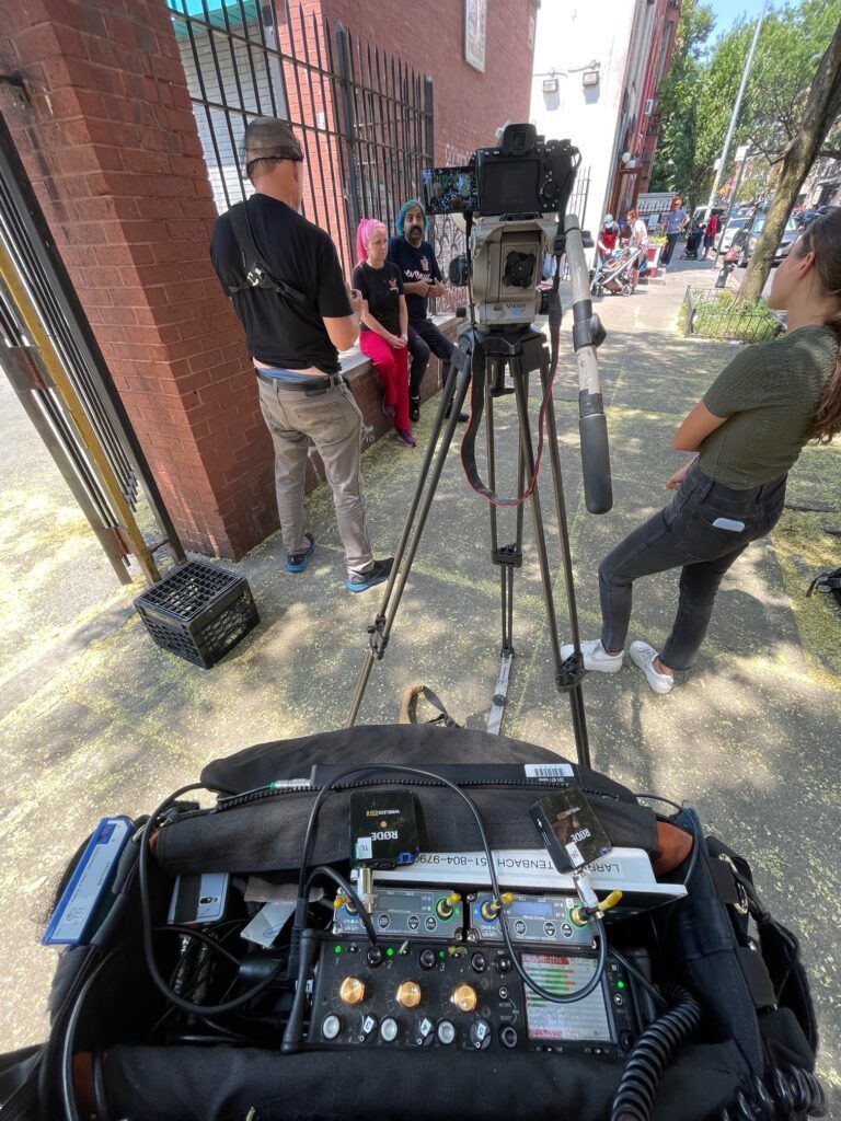 Sound Recordist for ABC News in NYC covering migrant crisis story